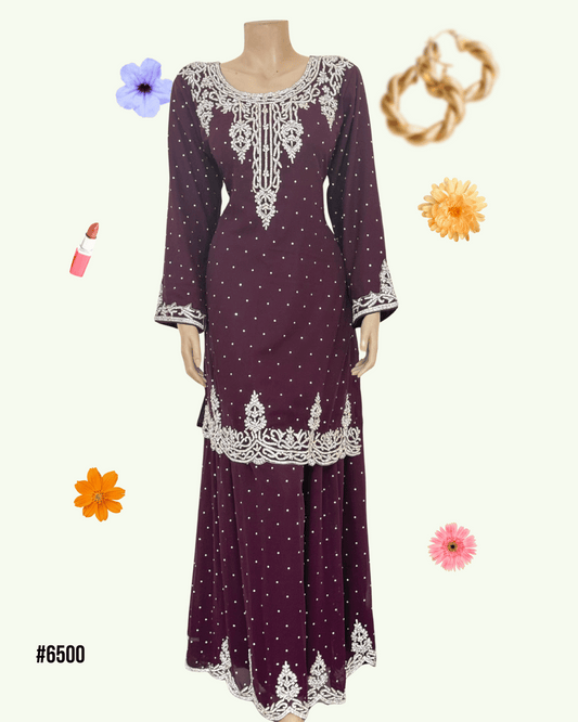 Stone Work Embroidered Dress Set