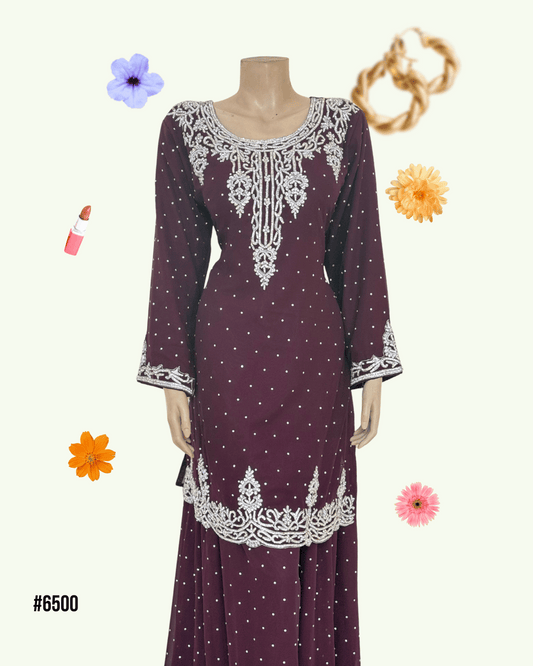 Stone Work Embroidered Dress Set