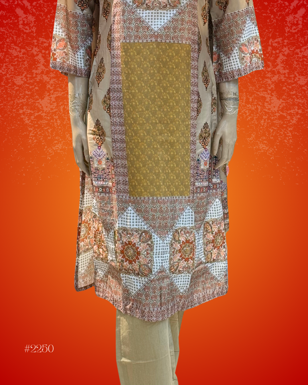 EVE Printed Cotton Kurti (Ethnic Mosaic Design)