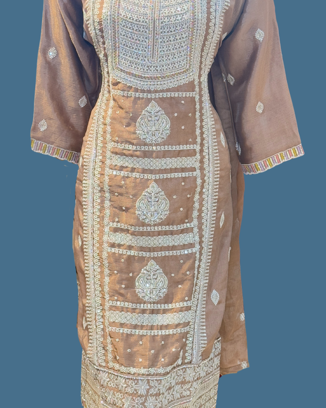 The Modern Classic – Premium Georgette Embroidered 3-Piece