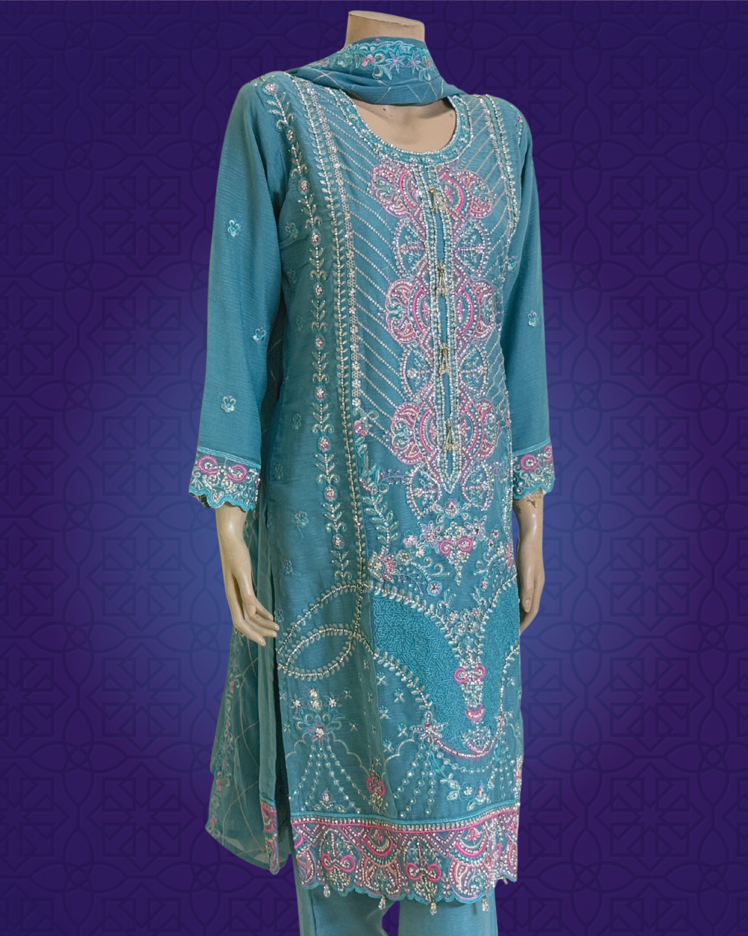 Georgette Embroidered Dress